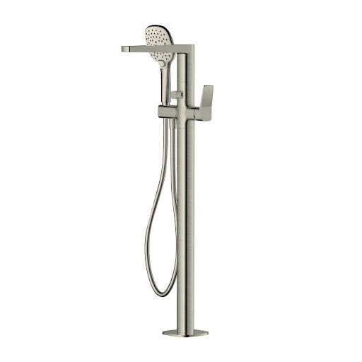 RAK Petit Square Freestanding Bath Shower Mixer Tap - Brushed Nickel Price Comparisons | Compare The Build