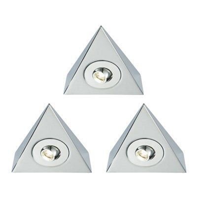 Masterlite Chrome Effect Mains-Powered Led Cabinet Light Ip20, Pack Of 3 | Compare The Build