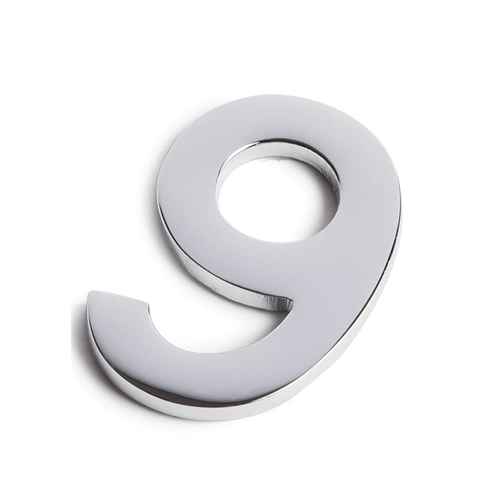 Chrome Self Adhesive House Number - 60mm - 9 Price Comparisons | Compare The Build