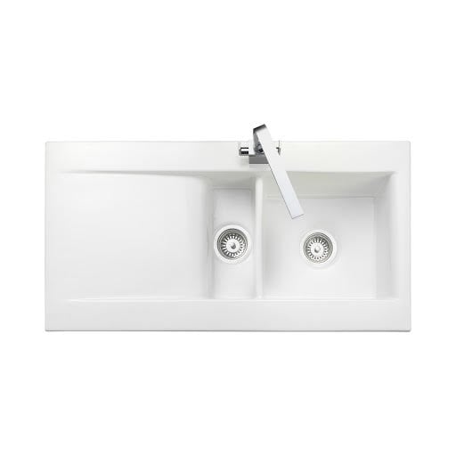 Rangemaster Nevada Ceramic Inset 1.5 Bowl Kitchen Sink Price Comparisons | Compare The Build