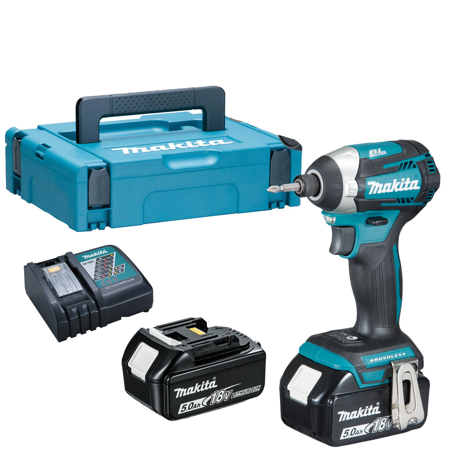 Makita DTD154 18v Cordless LXT Brushless Impact Driver 2 x 5ah Li-ion Charger Case | Compare The Build