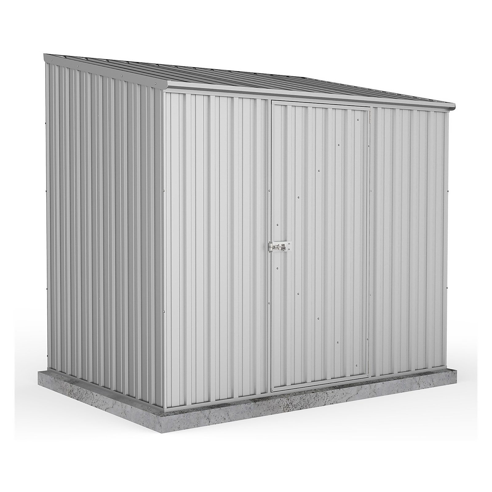 Absco 7.5 x 5ft Space Saver Metal Pent Shed - Zinc Price Comparisons | Compare The Build