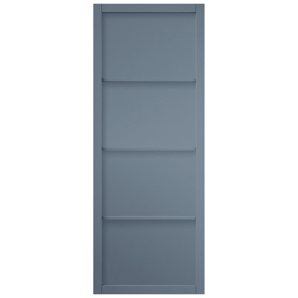 Jeld-wen Matt Grey Slim-line 4 Panel Interior Door 1981mm x 762mm (Black Handle) Price Comparisons | Compare The Build