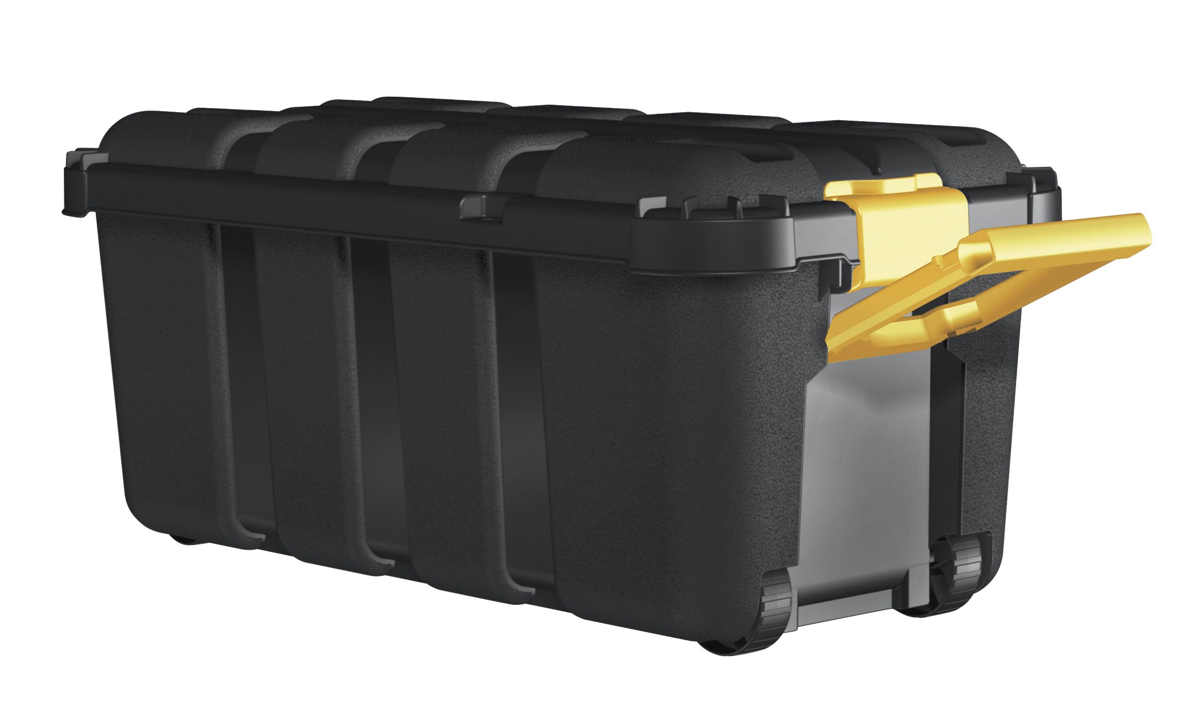 Form Skyda Black 68L Plastic Storage Trunk & Lid & Castors, Pack Of 2 Price Comparisons | Compare The Build