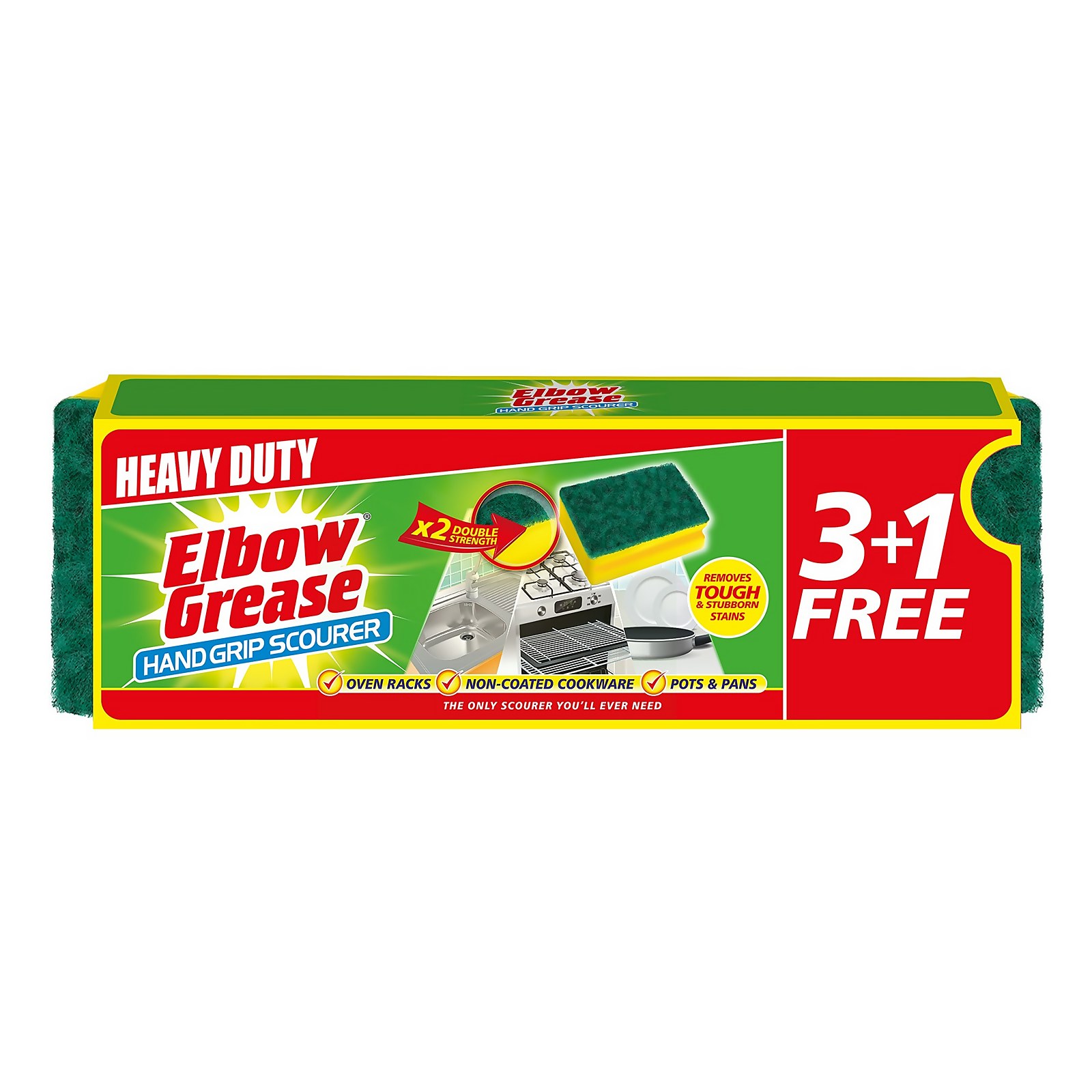 Elbow Grease Sponge Scourers - 4pk | Compare The Build