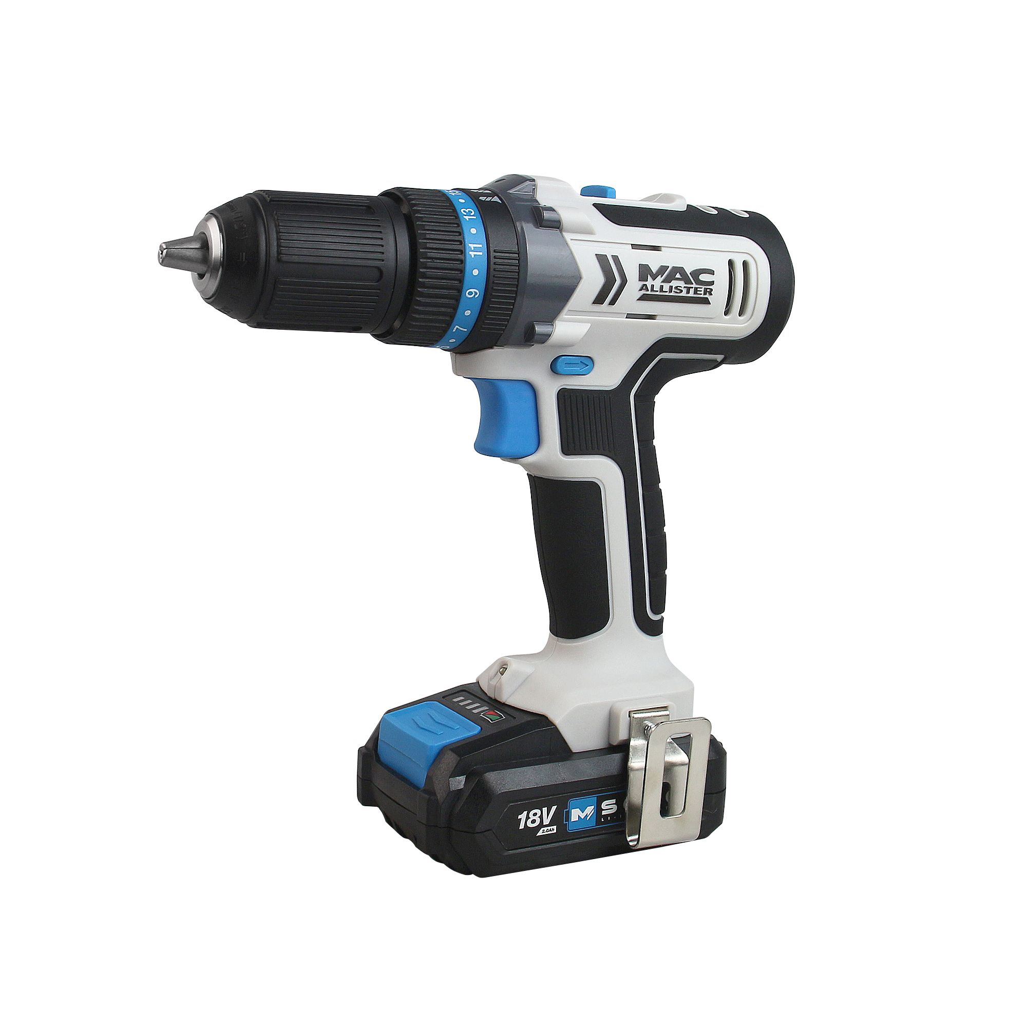 Mac Allister 18V 2Ah Li-Ion Cordless Brushed Combi Drill Mcd18-Li-2 - 2 Batteries Included Price Comparisons | Compare The Build