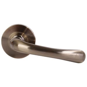 Vienna Antique Brass Round Rose Door Handle - 1 Pair Price Comparisons | Compare The Build