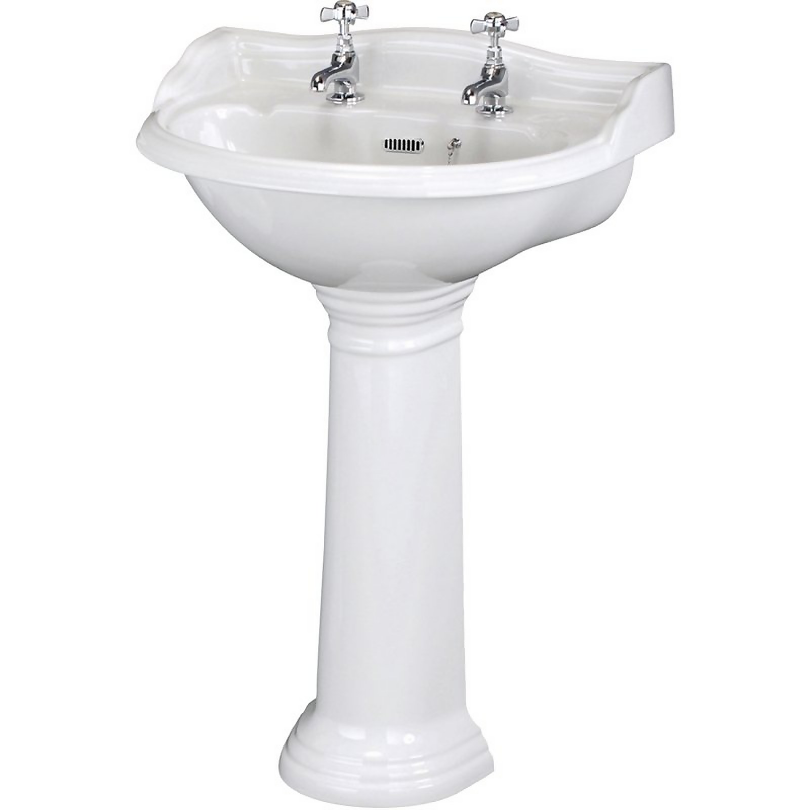 Balterley Harrington Round 2 Tap Hole Basin Pedestal - 500mm | Compare The Build