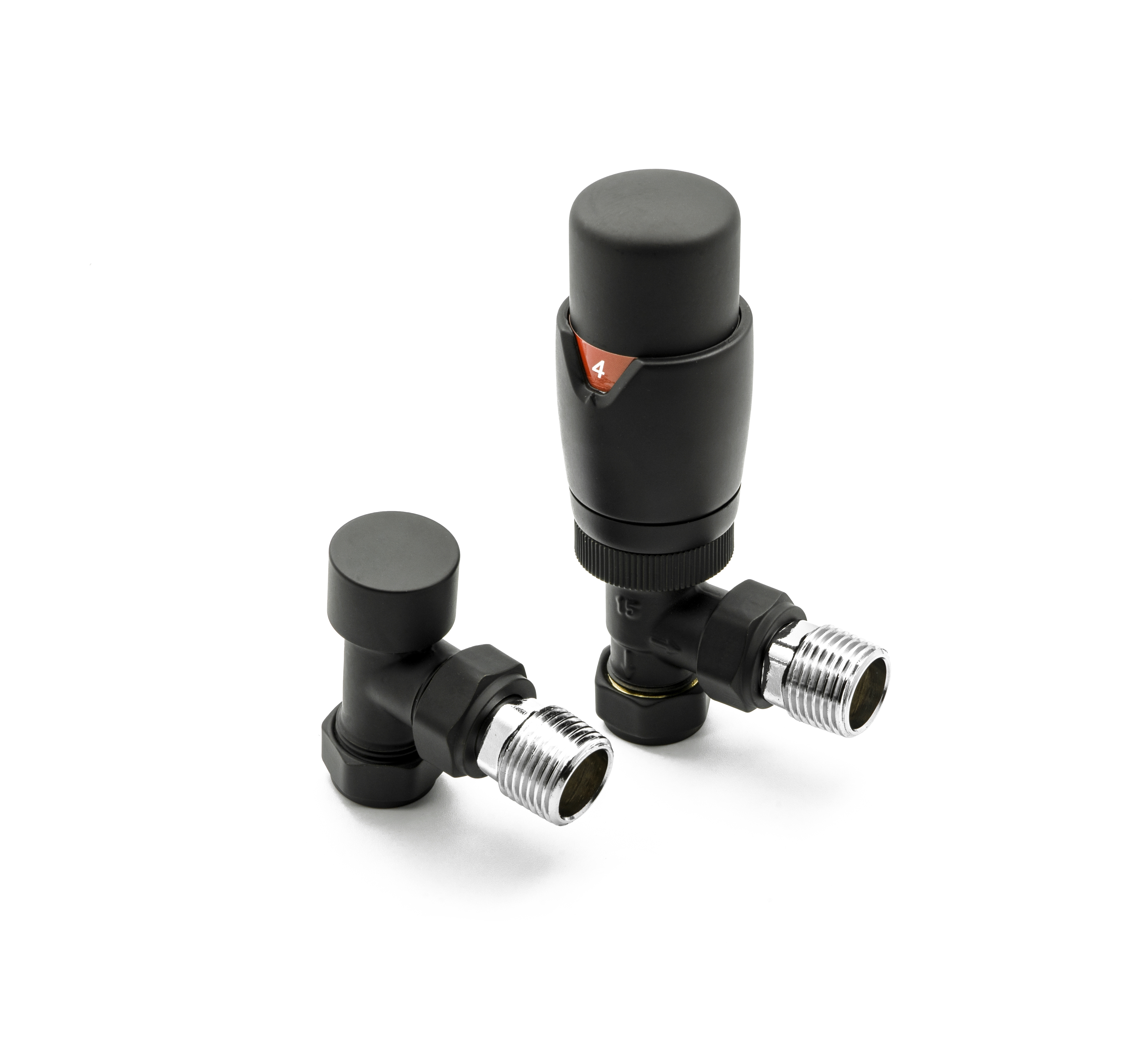 Reina Thermostatic Valves, Modal, Black Angled | Compare The Build