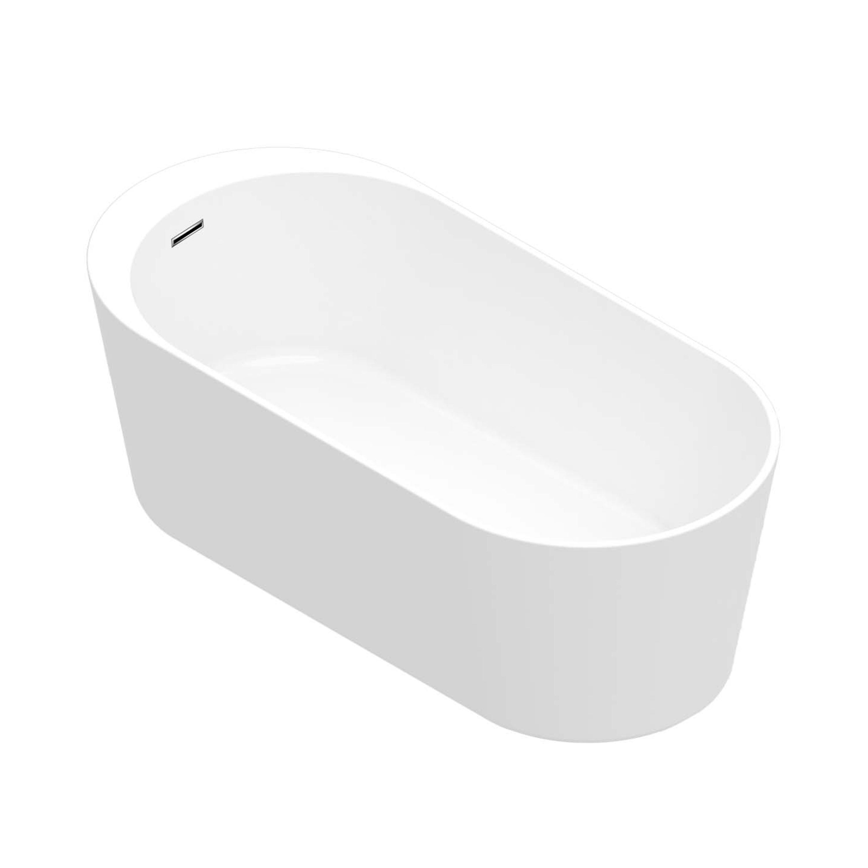GoodHome Huron Gloss White Acrylic Single-Ended Oval Freestanding Bath (L)1500mm (W)750mm Price Comparisons | Compare The Build
