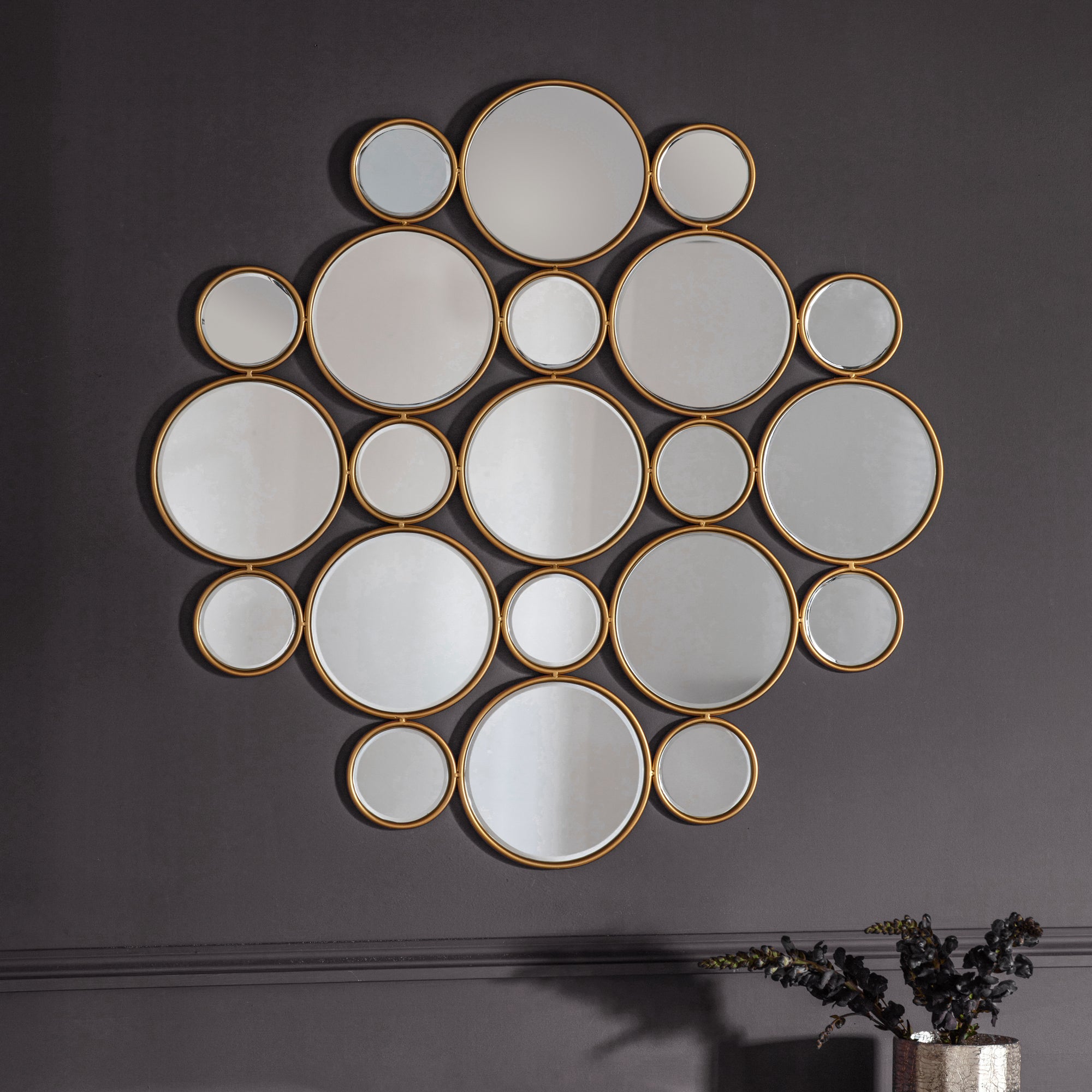 Guilford Round Wall Mirror 91cm Gold Effect Price Comparisons | Compare The Build