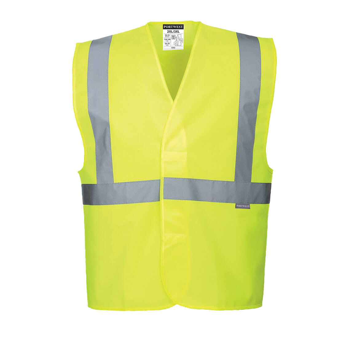 Portwest One Band and Brace Class 2 Hi Vis Vest Yellow L / XL | Compare The Build