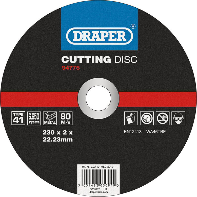 Draper Metal Cutting Disc 230mm 2mm 22mm Price Comparisons | Compare The Build