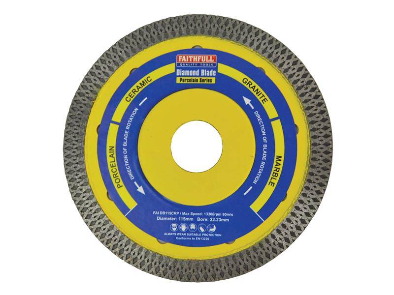 Faithfull FAIDB115CRP Porcelain Diamond Blade 115 x 22.23mm | Compare The Build