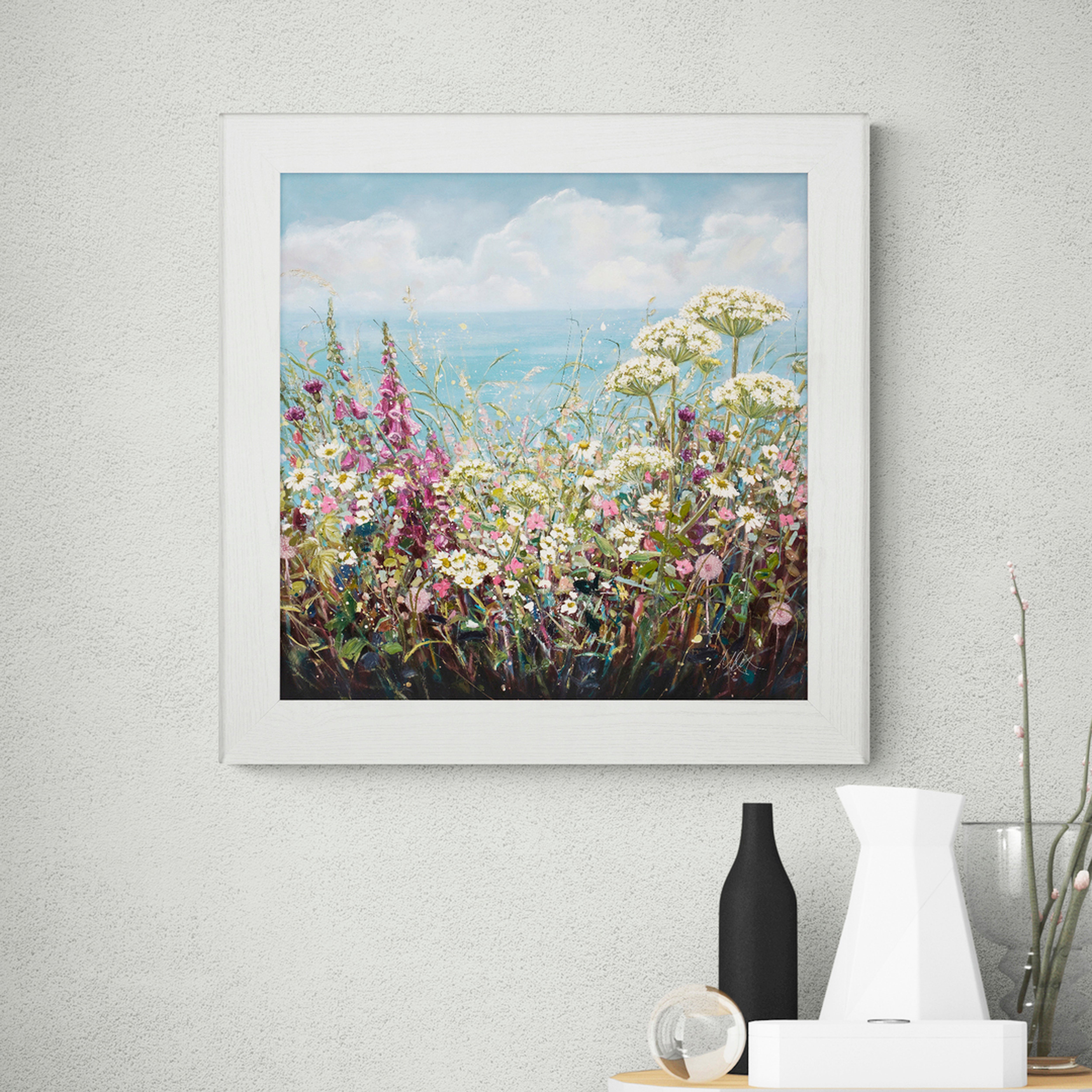 A Gentle Breeze Framed Print White Price Comparisons | Compare The Build