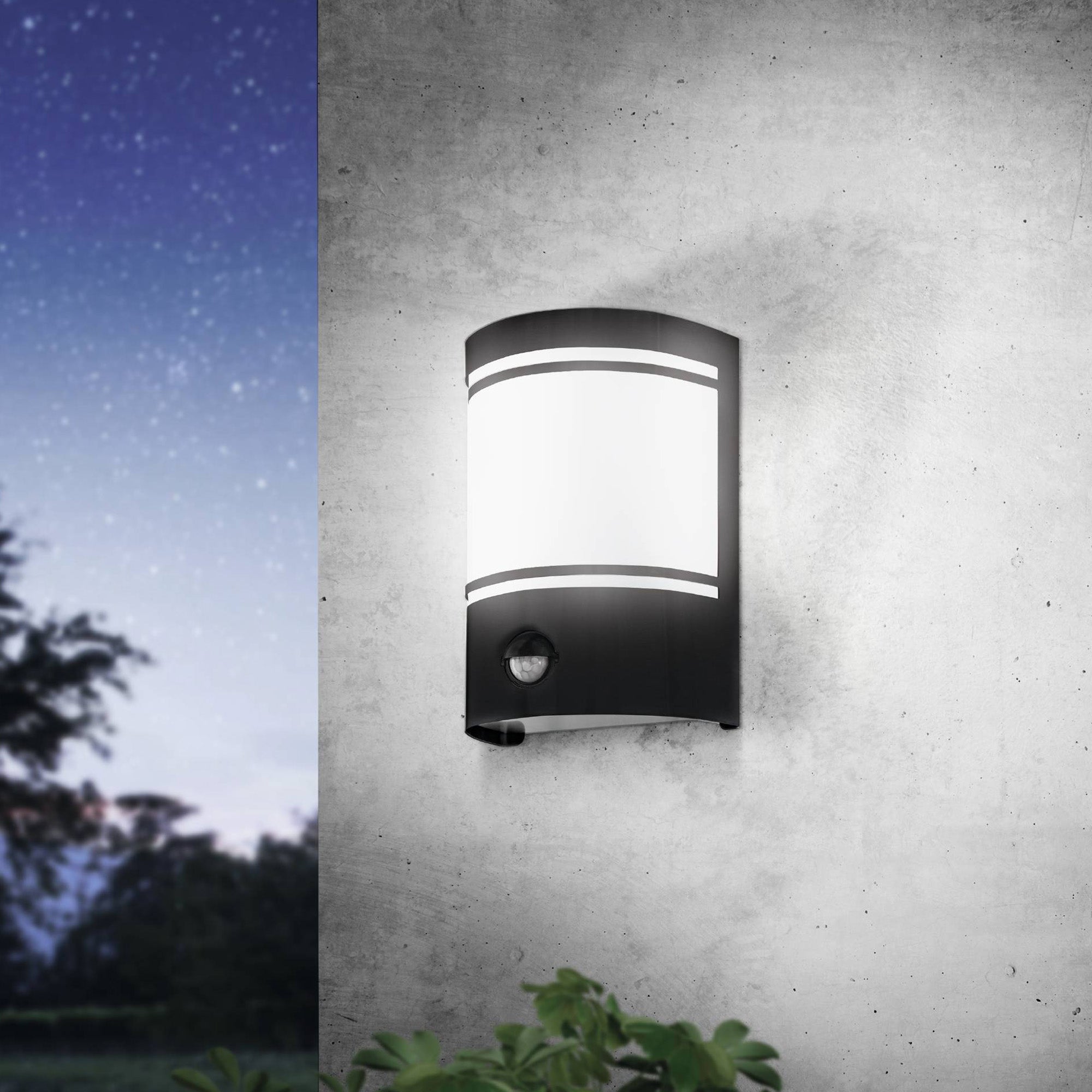 EGLO Cerno Outdoor Sensor Wall Light Black Price Comparisons | Compare The Build