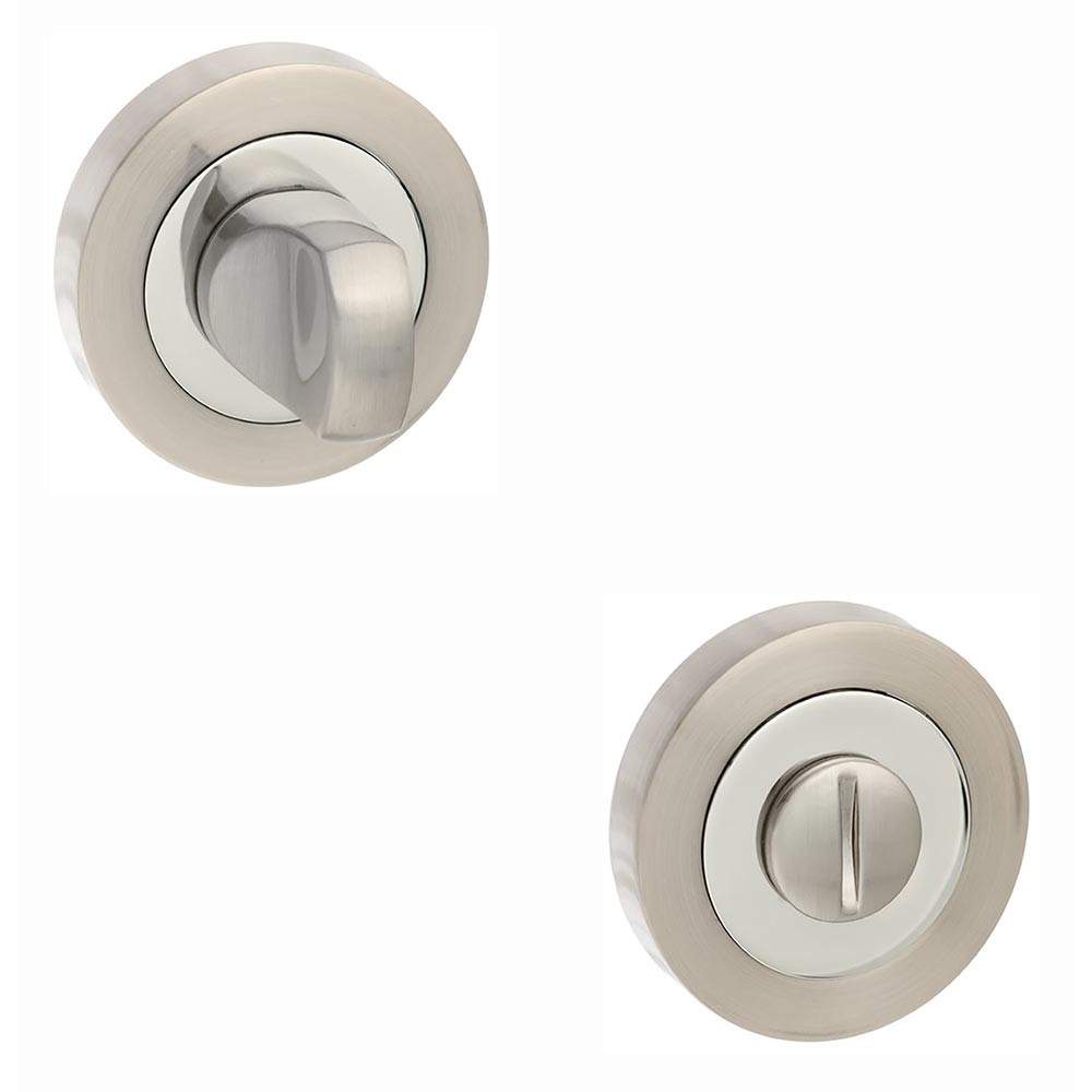 Atlantic Senza Pari WC Turn and Release on Round Rose - Satin Nickel / Polished Chrome Atlantic UK SPMWCSNCP Price Comparisons | Compare The Build