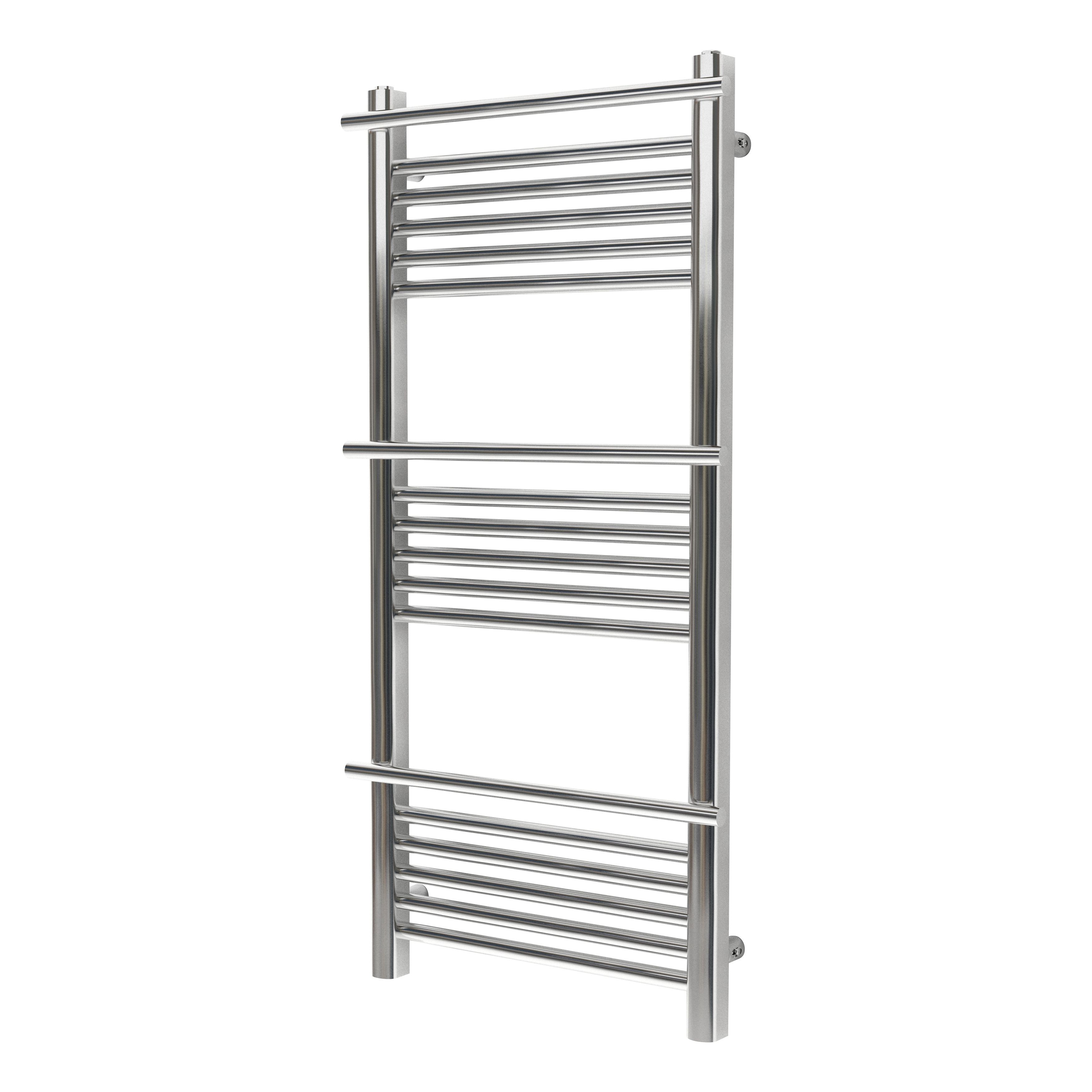 GoodHome Solna Chrome Plated Flat Towel Warmer (W)500mm X (H)1100mm | Compare The Build