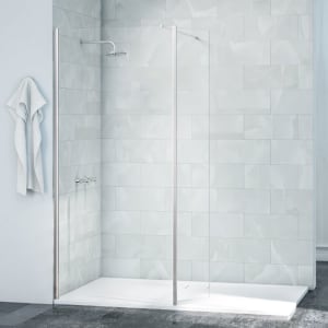 Nexa By Merlyn 8mm Chrome Frameless Swivel Wet Room Shower Panel Only - 2015 x 200mm Price Comparisons | Compare The Build