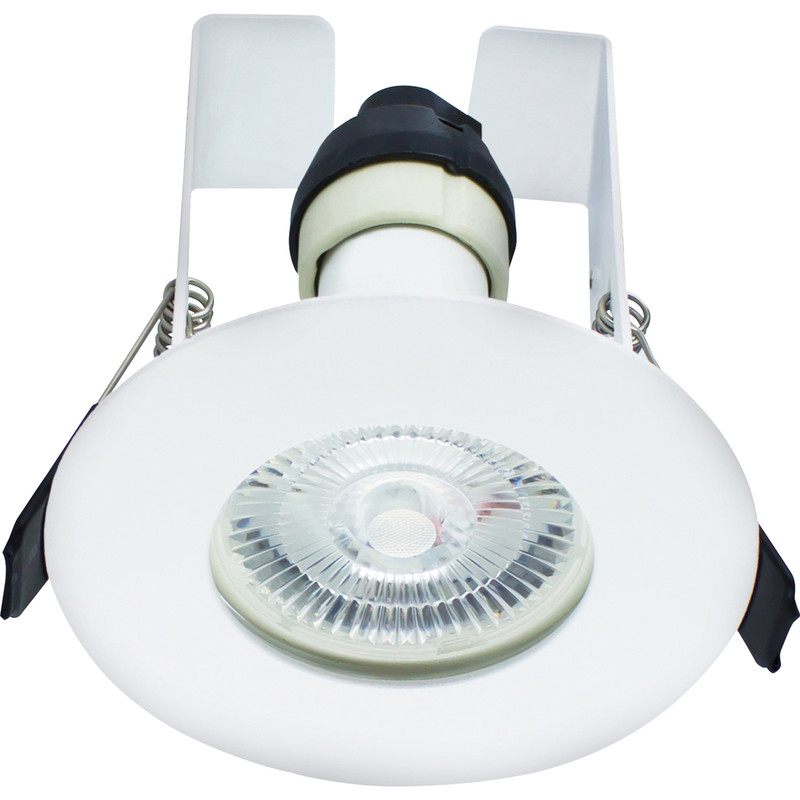 Integral LED Evofire IP65 Fire Rated Downlight with Insulation Guard in White Glass Price Comparisons | Compare The Build