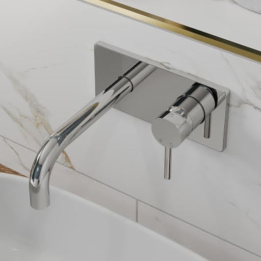 Merano Ortana Wall Mounted Basin Mixer Tap - Chrome Price Comparisons | Compare The Build