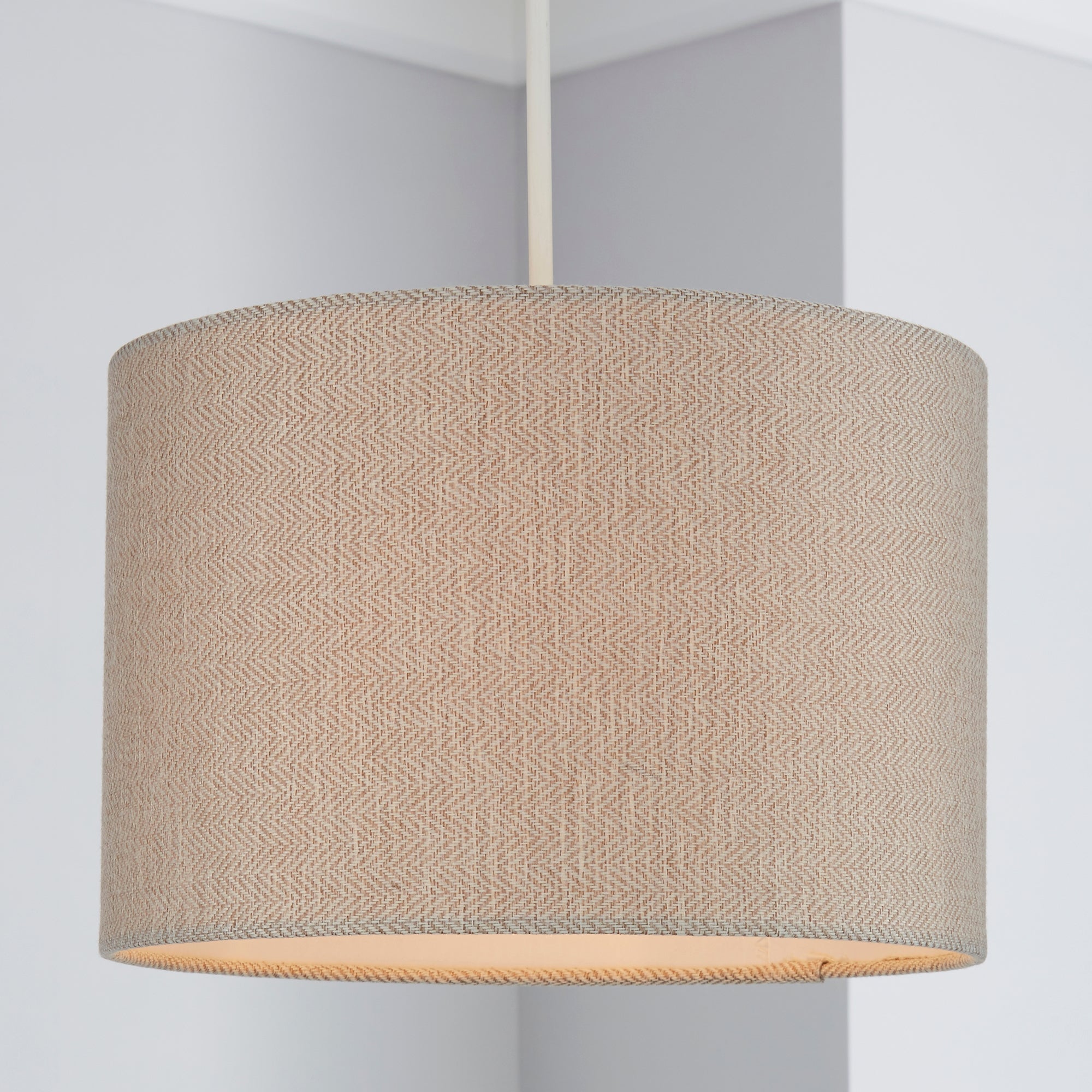 Lennox Herringbone Lamp Shade 28cm Grey Grey Price Comparisons | Compare The Build