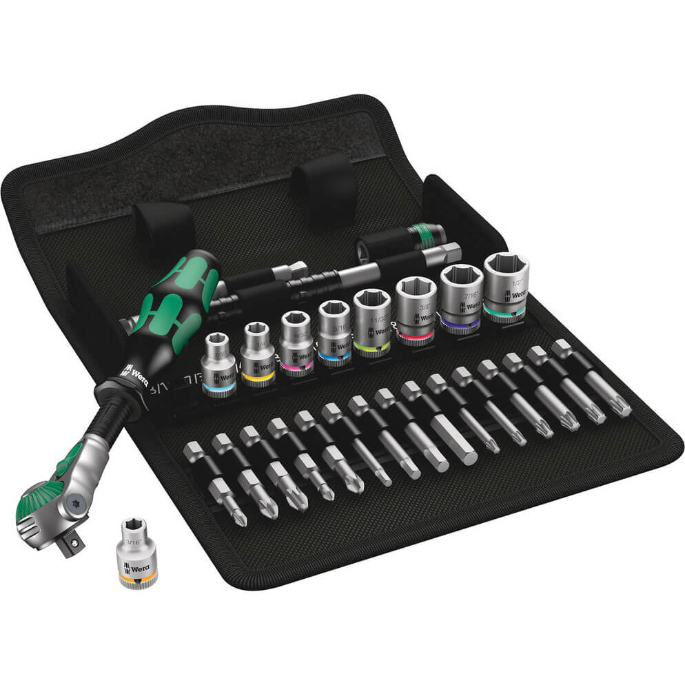 Wera Zyklop 28 Piece 1/4" Drive Socket and Bit Set Imperial 1/2" Price Comparisons | Compare The Build