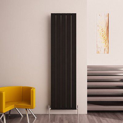 Carisa Monza Vertical Designer Radiator, Black (W)470mm (H)1800mm Price Comparisons | Compare The Build