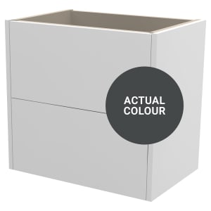 Duarti By Calypso Cascade 600mm Slimline 2 Drawer Wall Hung Vanity Unit - Midnight Grey Price Comparisons | Compare The Build