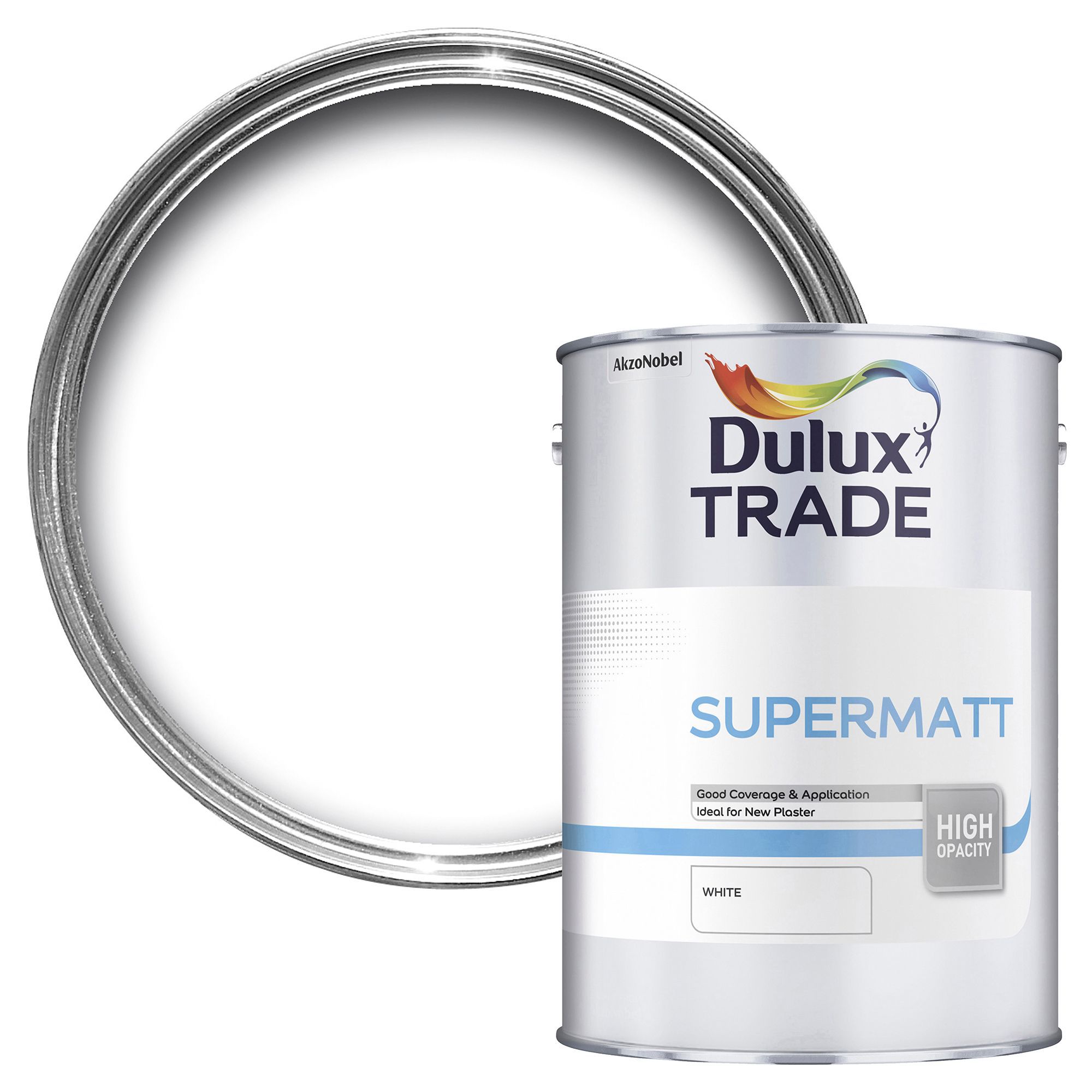 Dulux Trade White Super matt Emulsion paint, 5L Price Comparisons | Compare The Build