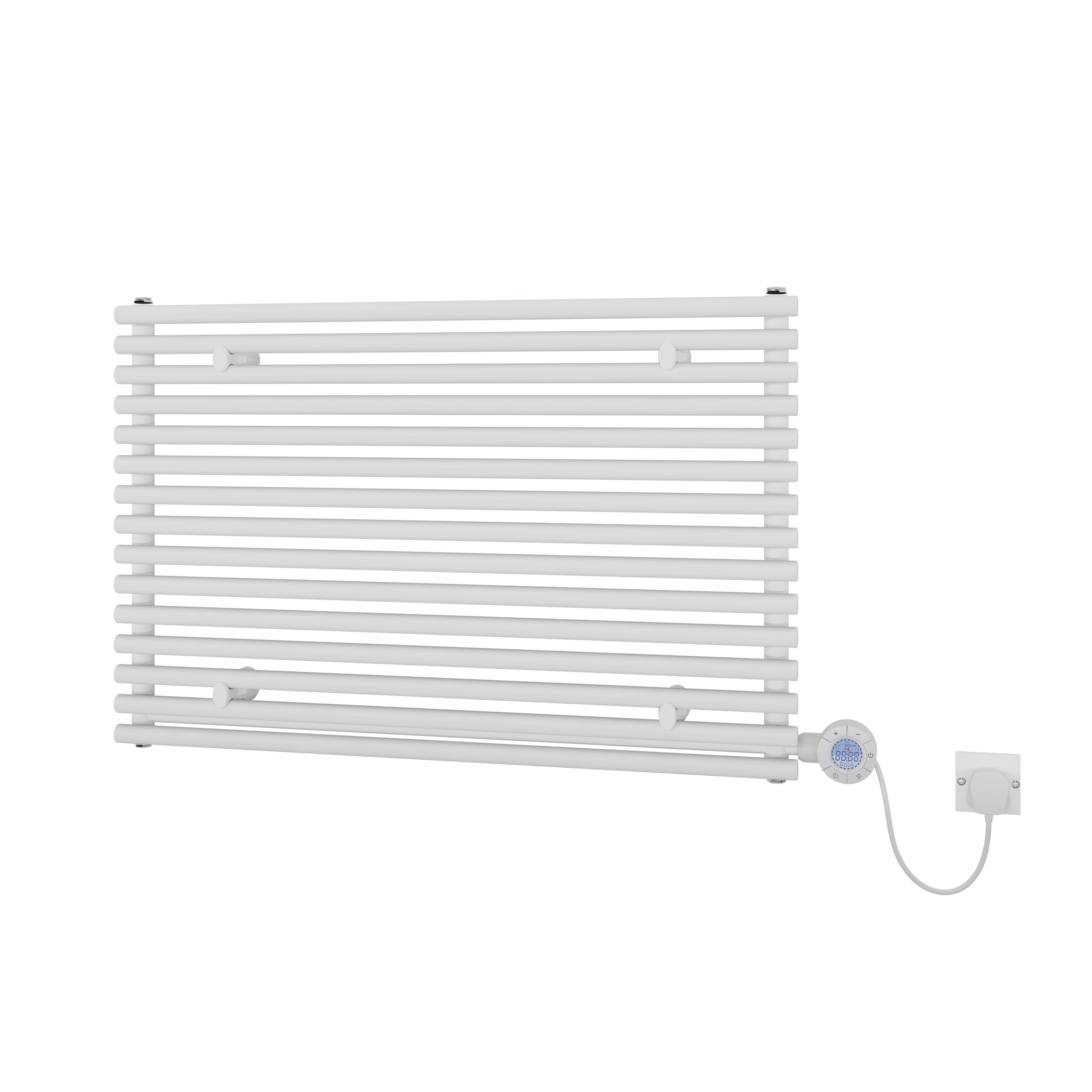 Ximax Gamba Satin White Horizontal Electric Designer Radiator, (W)900mm X (H)590mm Price Comparisons | Compare The Build