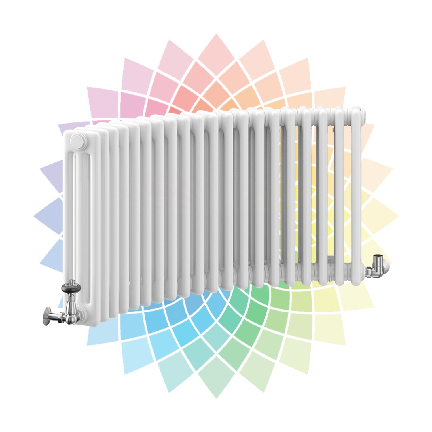 Nordic 3 Column Curved Horizontal Radiator, Custom Colour, 500mm x 1014mm Price Comparisons | Compare The Build