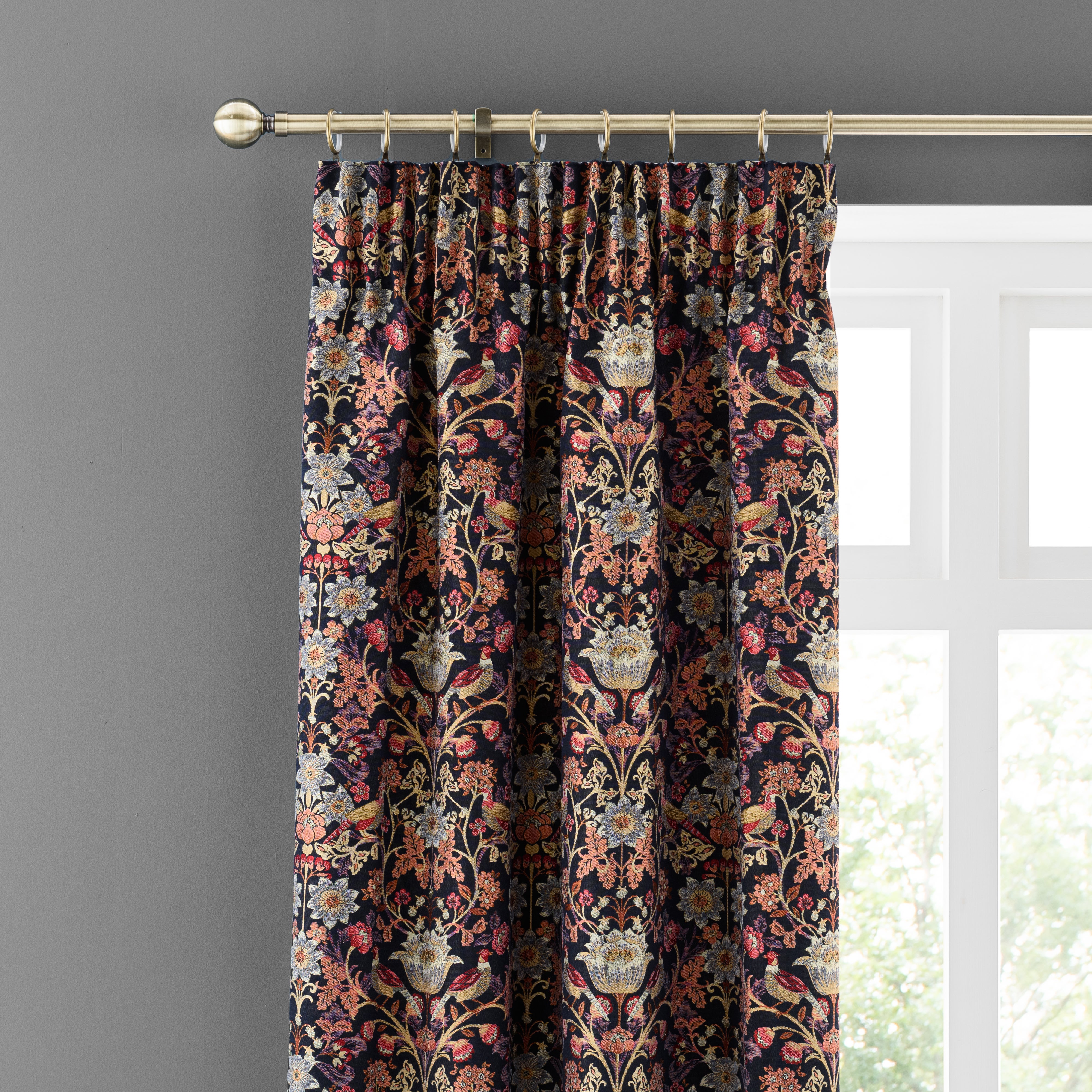 Highclere Navy Pencil Pleat Curtains Navy Price Comparisons | Compare The Build