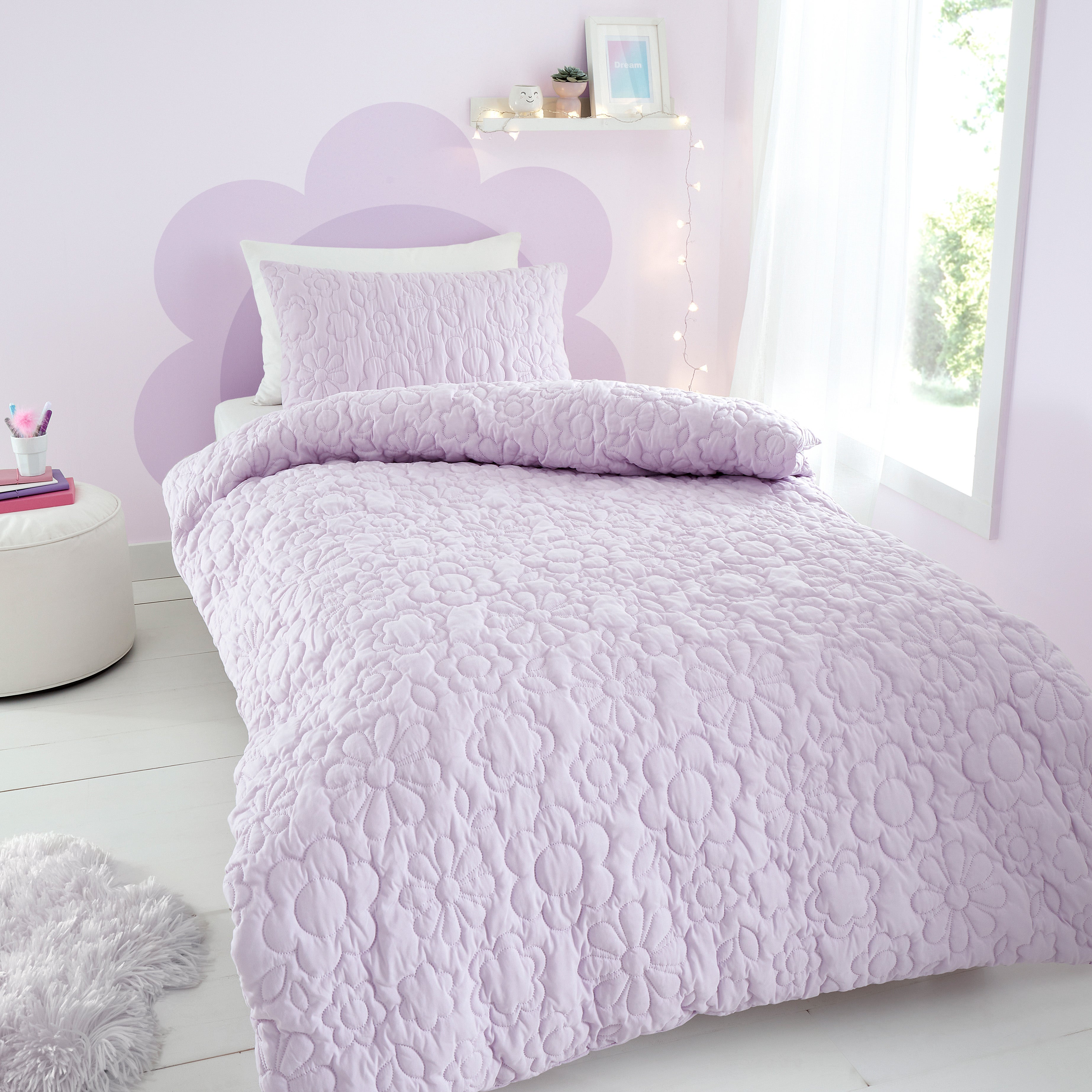 Pinsonic Floral Duvet Cover & Pillowcase Set Lilac Price Comparisons | Compare The Build