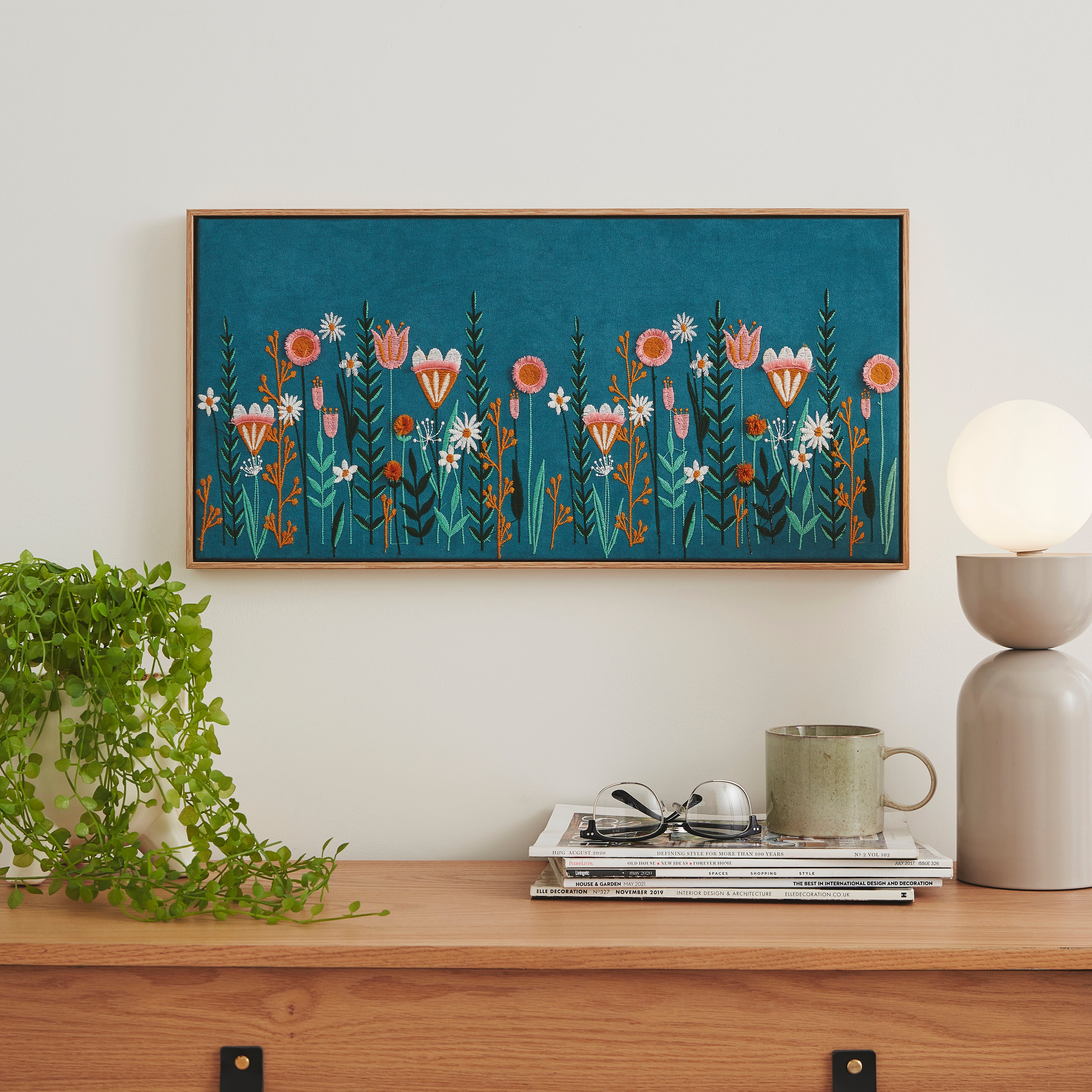 Scandi Florals Capped Canvas 60x30cm Blue Price Comparisons | Compare The Build