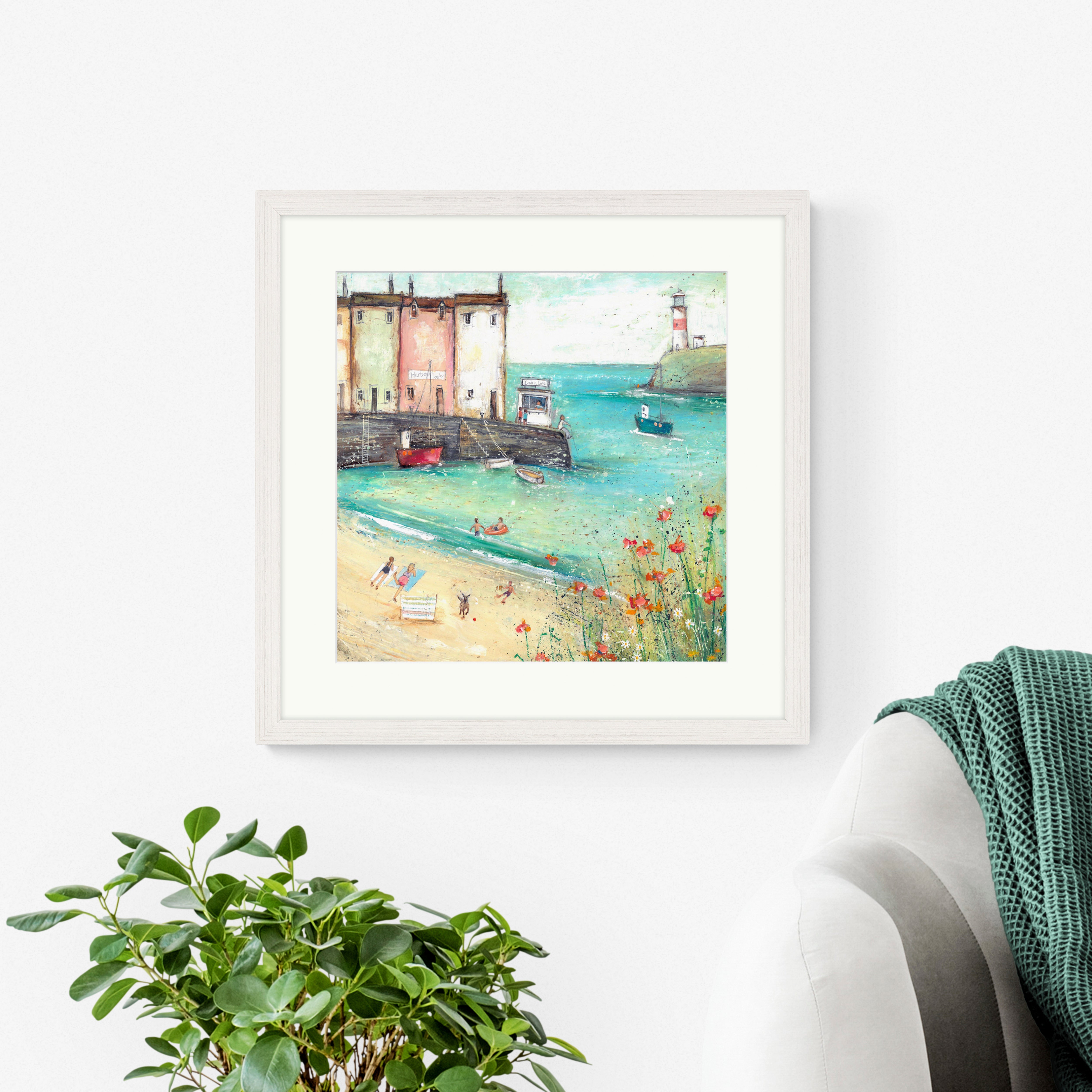 Day On The Beach by Mark Lambert Framed Print Blue Price Comparisons | Compare The Build