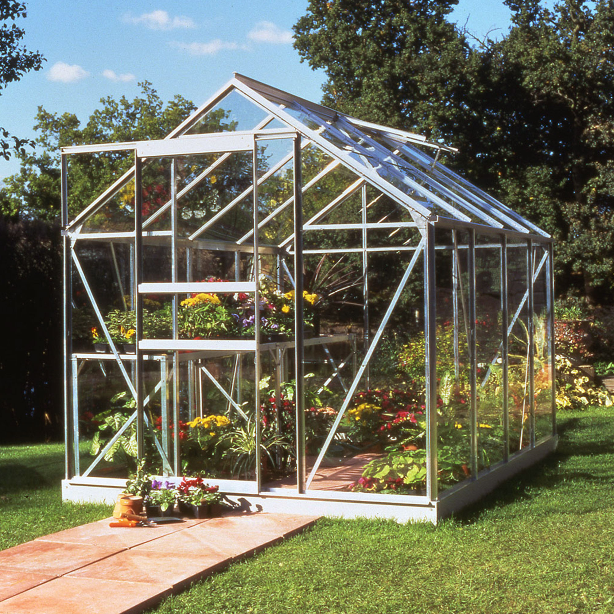 6'4 x 8'6 Halls Popular 68 Small Greenhouse (1.93 x 2.57m) Price Comparisons | Compare The Build