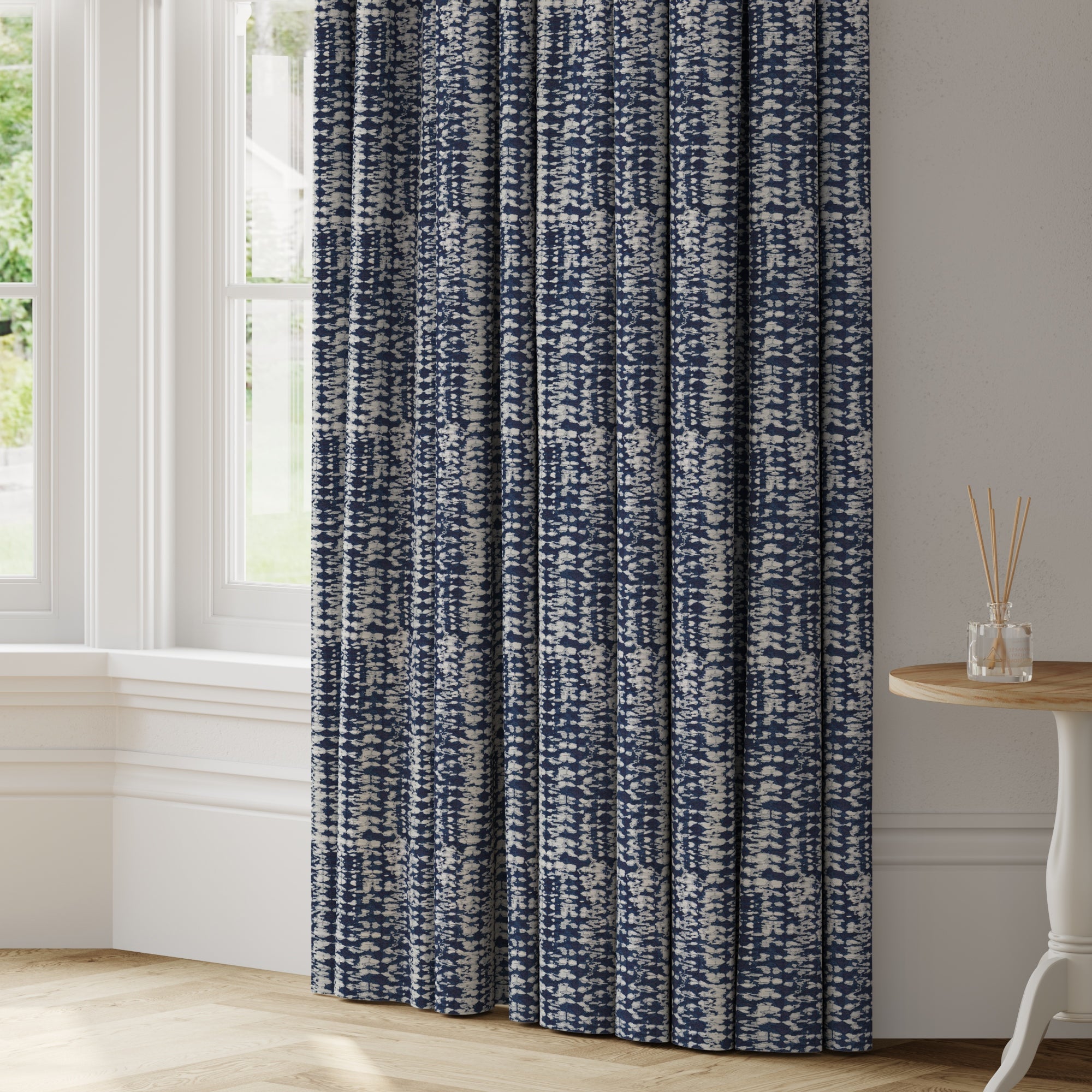 Kotomi Made to Measure Curtains Blue/Grey Price Comparisons | Compare The Build