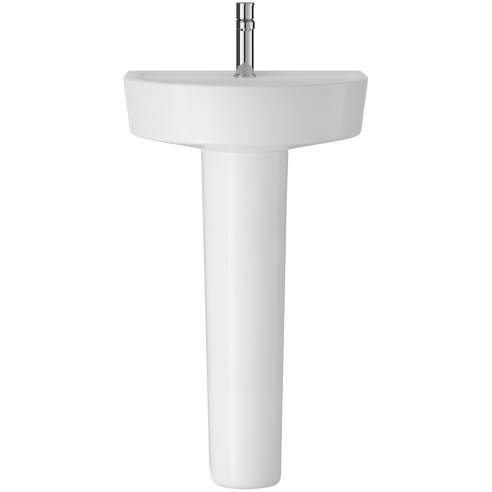 Balterley Mila 1 Tap Hole Basin and Full Pedestal - 520mm Price Comparisons | Compare The Build