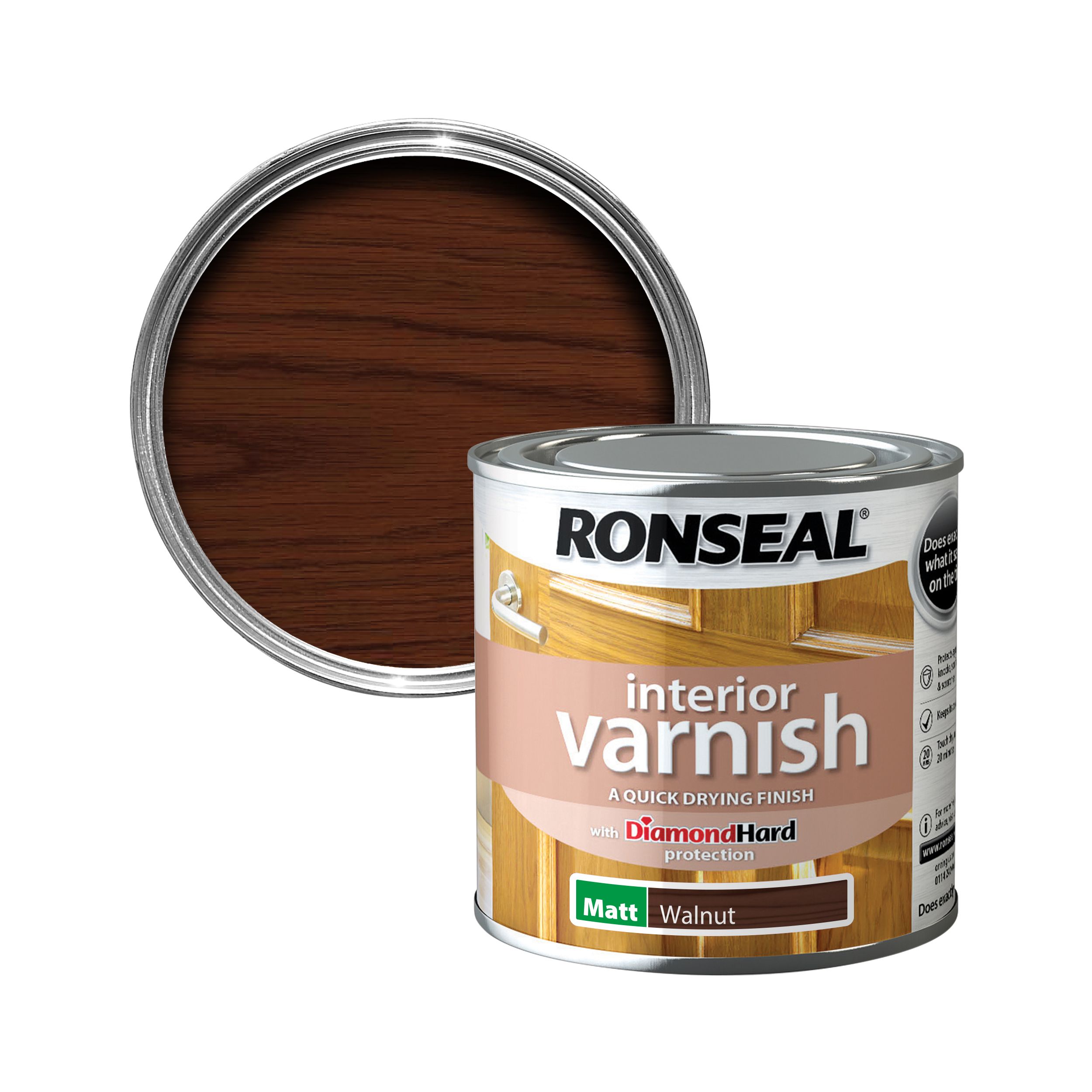 Ronseal Interior Walnut Matt Wood Varnish, 250Ml Price Comparisons | Compare The Build