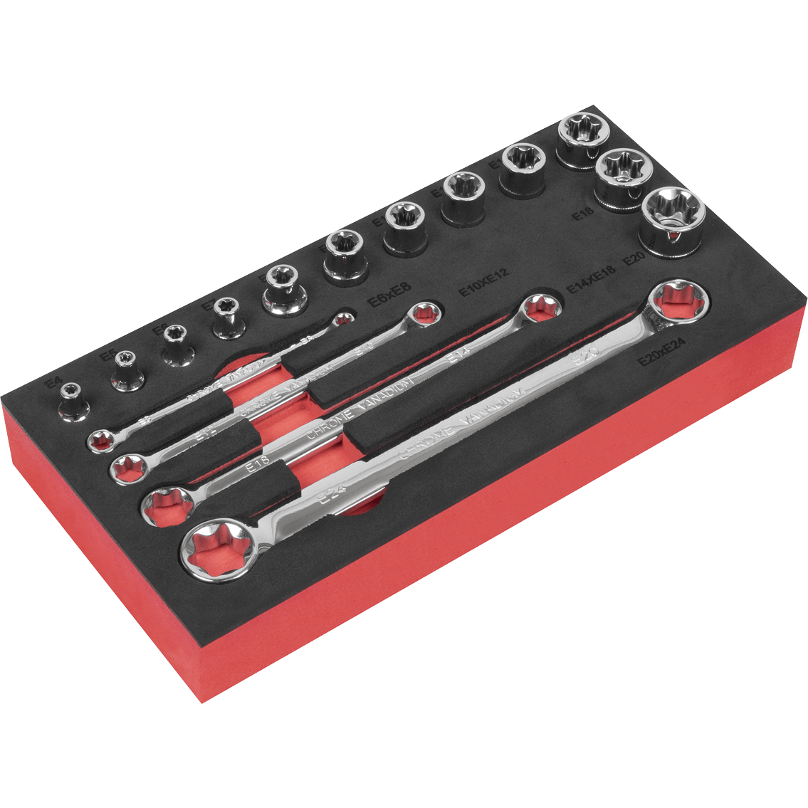 Sealey 16 Piece 3/8" Drive Torx Socket and Spanner Set in Module 3/8" Price Comparisons | Compare The Build