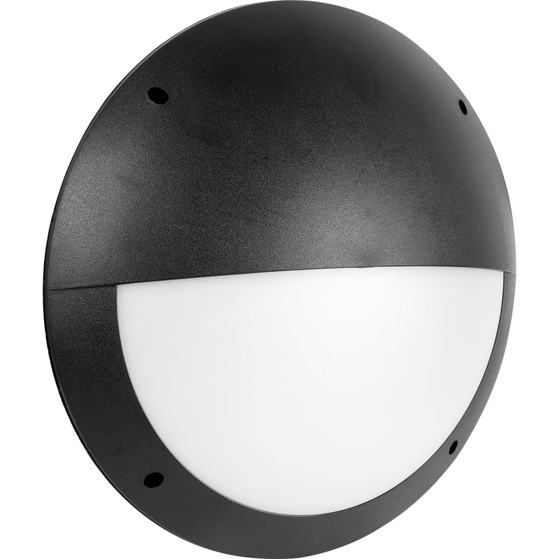 Meridian Lighting LED 12W IP66 Circular Eyelid Bulkhead 300mm 1080lm in Black ABS Price Comparisons | Compare The Build