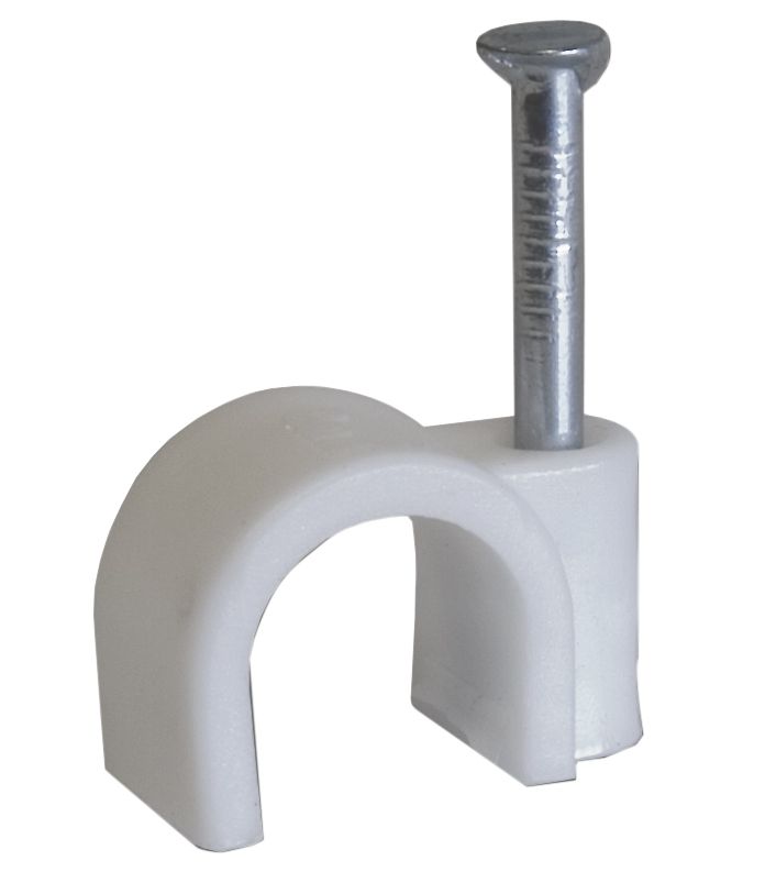 Corelectric White Round 4mm Cable Clip Pack Of 100 Price Comparisons | Compare The Build