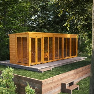 Power Sheds 20 x 6ft Pent Shiplap Dip Treated Summerhouse Price Comparisons | Compare The Build