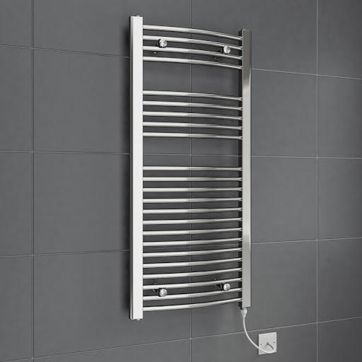 DuraTherm Electric Curved Chrome Towel Radiator 1100 x 500mm - 250W Price Comparisons | Compare The Build