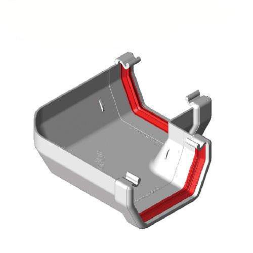 Freeflow 90 Degree Angle Square Style Plastic Guttering - White freefoam FRS603 Price Comparisons | Compare The Build