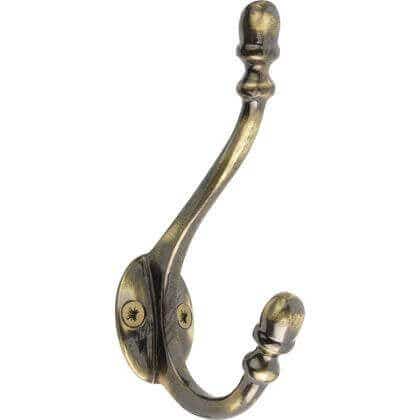 Antique Brass Decorative Tipped Hat &amp; Coat Hook - Wall/Door Mountable - Decohooks Price Comparisons | Compare The Build