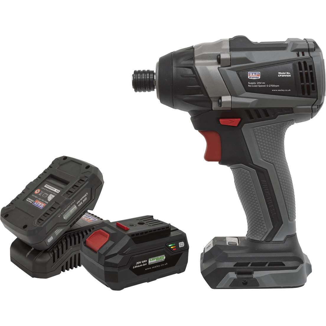 Sealey CP20VIDX 20v Cordless Brushless Impact Driver 1 x 2ah & 1 x4ah Li-ion Charger Bag Price Comparisons | Compare The Build