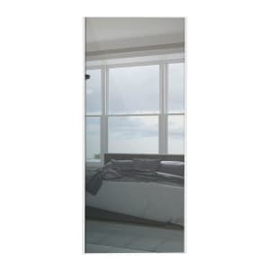 Spacepro Sliding Wardrobe Door White Framed Mirror - 2220 x 914mm Price Comparisons | Compare The Build