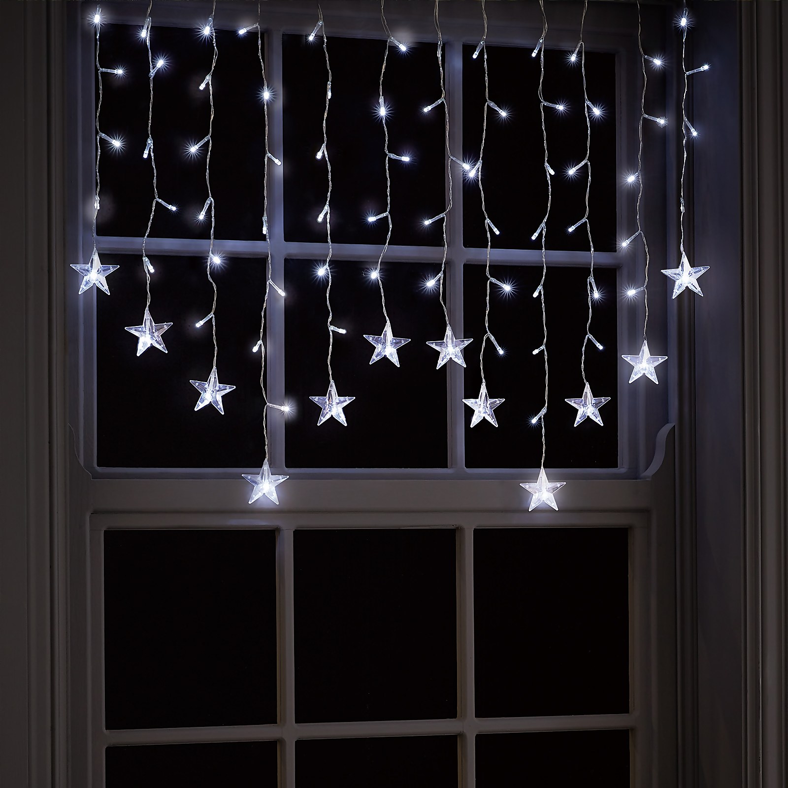 Star Twinkling LED Christmas Window Curtain Light | Compare The Build